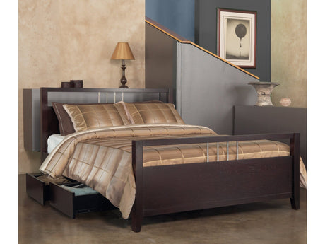 Nevis California King Platform Storage Bed in Espresso - Ornate Home