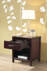 Nevis Charging Station Nightstand in Espresso - Ornate Home