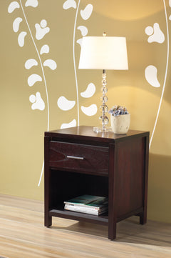 Nevis Charging Station Nightstand in Espresso - Ornate Home