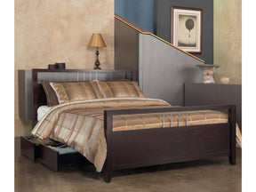Nevis Eastern King Platform Storage Bed in Espresso - Ornate Home