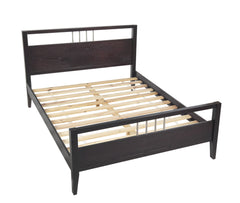 Nevis Espresso Wood Queen Platform Bed - Ornate Home