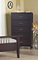 Nevis Five Drawer Chest in Espresso - Ornate Home