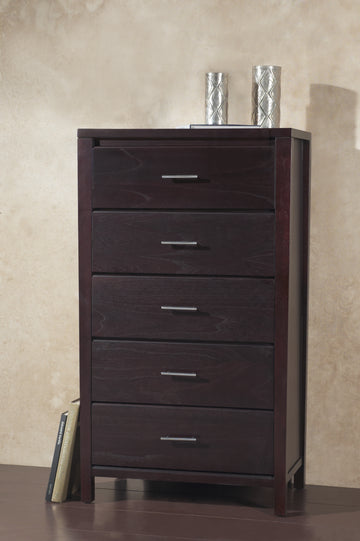 Nevis Five Drawer Chest in Espresso - Ornate Home