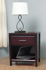 Nevis One Drawer Nightstand in Espresso - Ornate Home