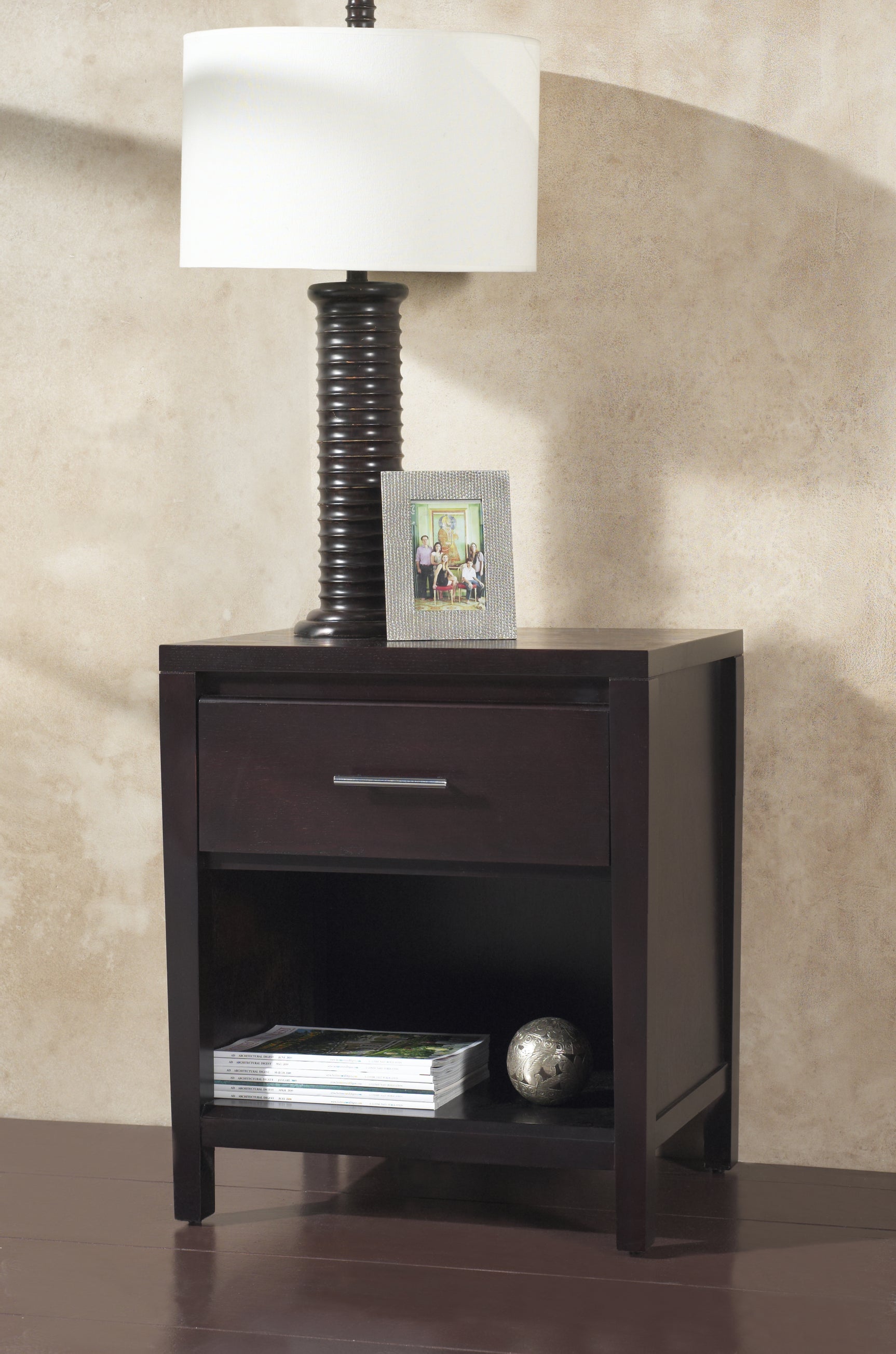 Nevis One Drawer Nightstand in Espresso - Ornate Home