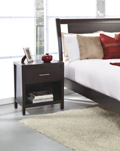 Nevis One Drawer Nightstand in Espresso - Ornate Home