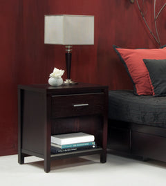 Nevis One Drawer Nightstand in Espresso - Ornate Home