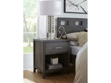 Nevis One Drawer Nightstand in Sharkskin - Ornate Home