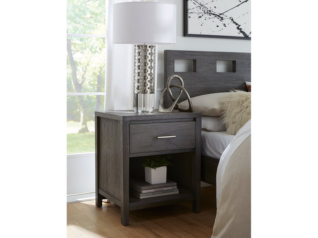 Nevis One Drawer Nightstand in Sharkskin - Ornate Home