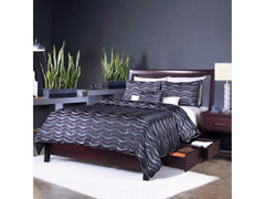 Nevis Queen Low Profile Storage Bed in Espresso - Ornate Home