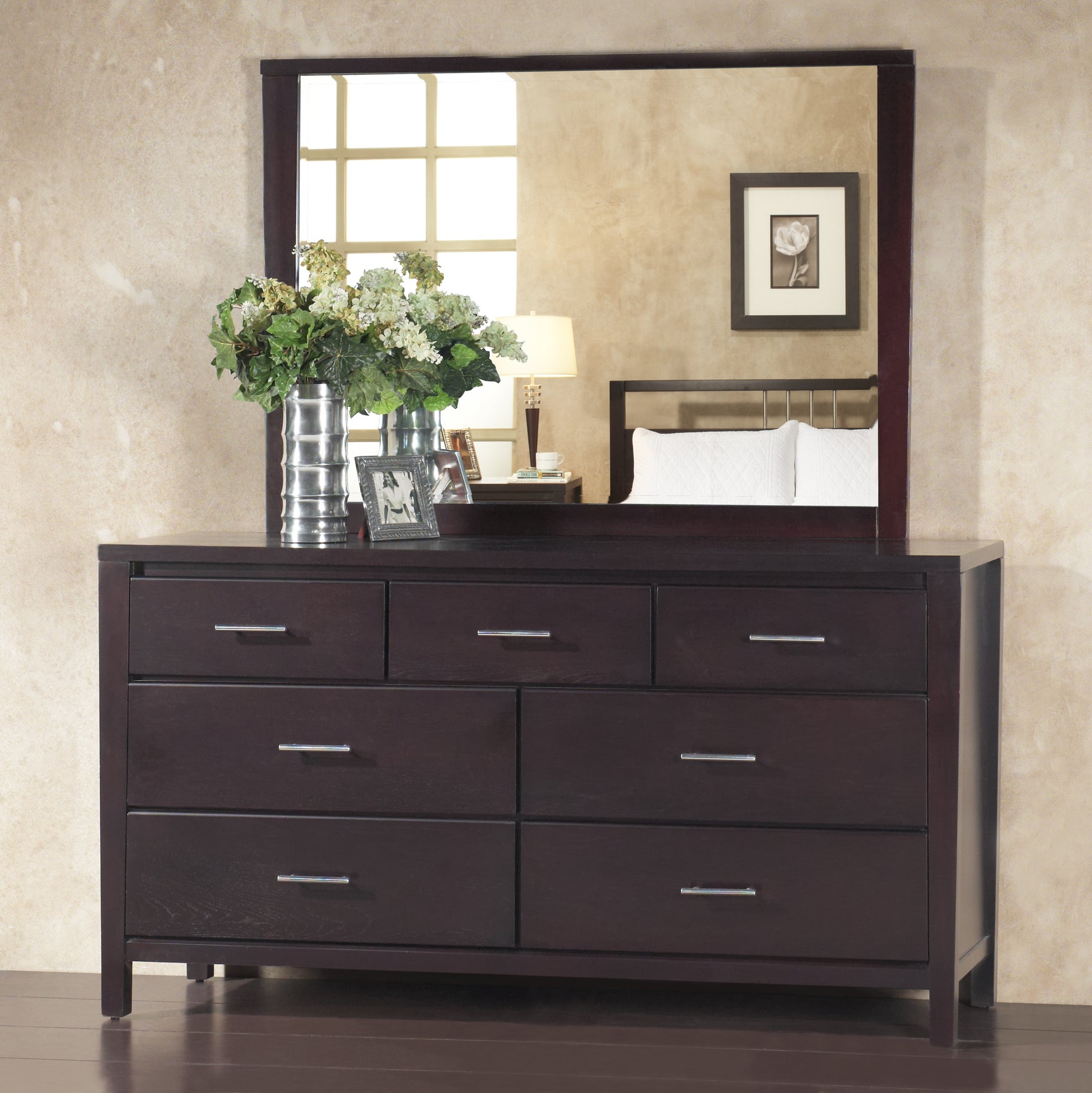 Nevis Seven Drawer Dresser in Espresso - Ornate Home