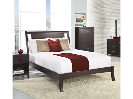 Nevis Wood California King Sleigh Bed in Espresso - Ornate Home