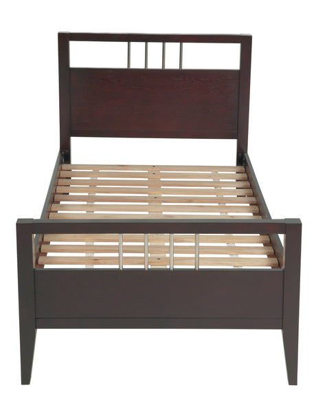 Nevis Wood Eastern King Platform Bed in Espresso - Ornate Home