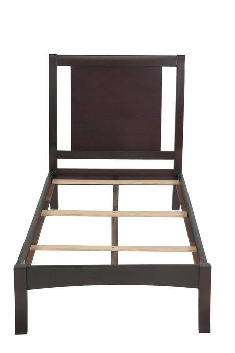 Nevis Wood Eastern King Sleigh Bed in Espresso - Ornate Home