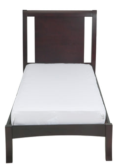 Nevis  Wood Queen Sleigh Bed in Espresso - Ornate Home