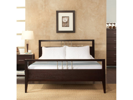Nevis Wood Twin Platform Bed in Espresso - Ornate Home