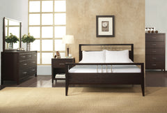 Nevis Wood Twin Platform Bed in Espresso - Ornate Home