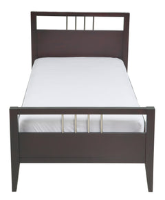 Nevis Wood Twin Platform Bed in Espresso - Ornate Home