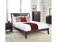 Nevis Wood Twin Sleigh Bed in Espresso - Ornate Home