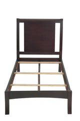 Nevis Wood Twin Sleigh Bed in Espresso - Ornate Home