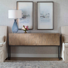 Nevis Woodtone Contemporary Console Table - Ornate Home