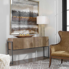 Nevis Woodtone Contemporary Console Table - Ornate Home