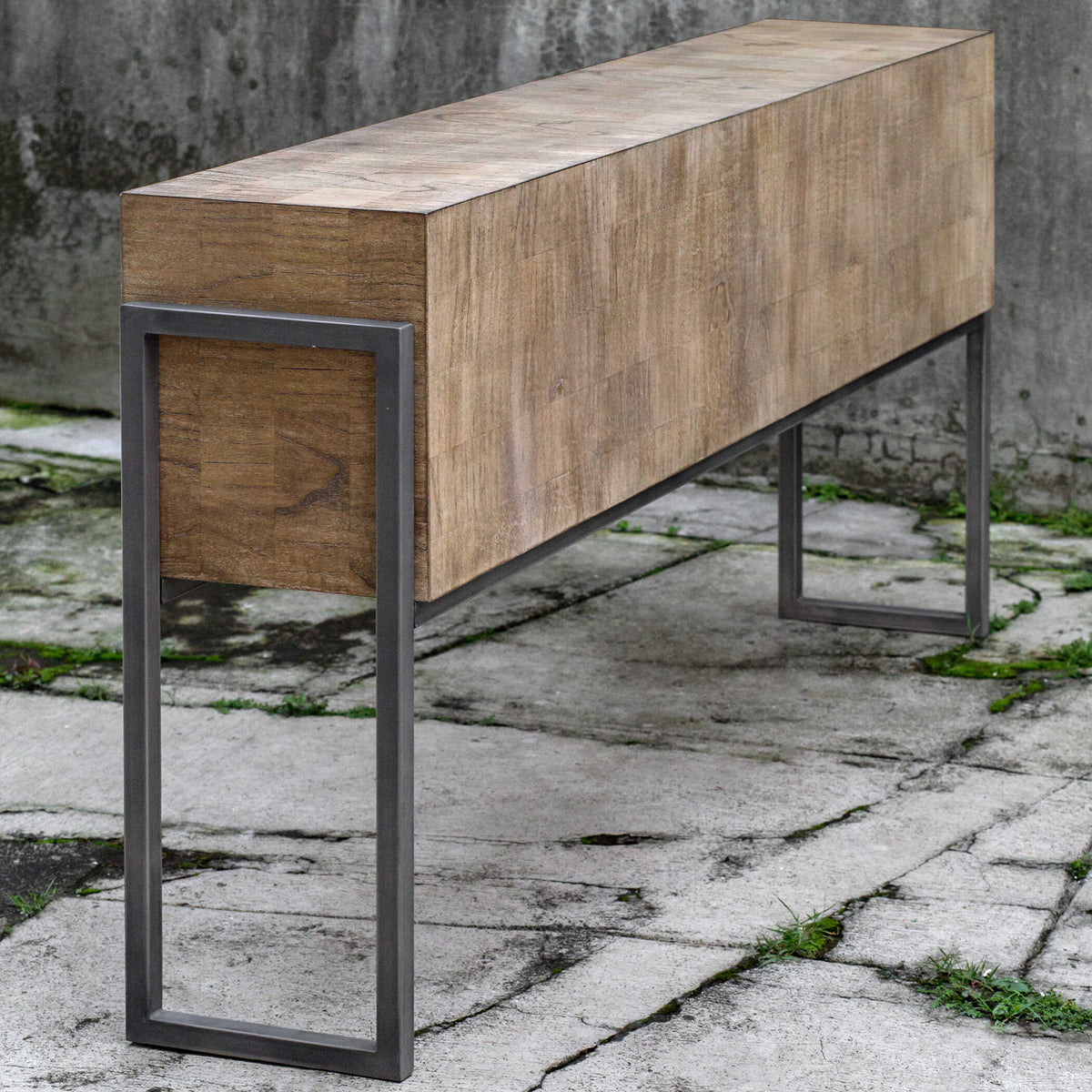 Nevis Woodtone Contemporary Console Table - Ornate Home