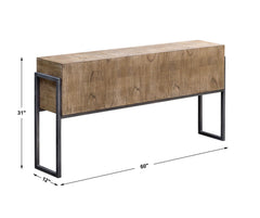 Nevis Woodtone Contemporary Console Table - Ornate Home