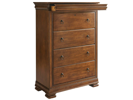 New Lou Cognac Drawer Chest - Ornate Home
