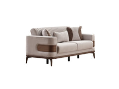 New Mood Cream 3-pieces (Sofa & Loveseat & Chair) Living Room Set - Ornate Home