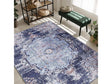 Rain Blue Modern Bohemian NonSlip Indoor Area Rugs - Ornate Home