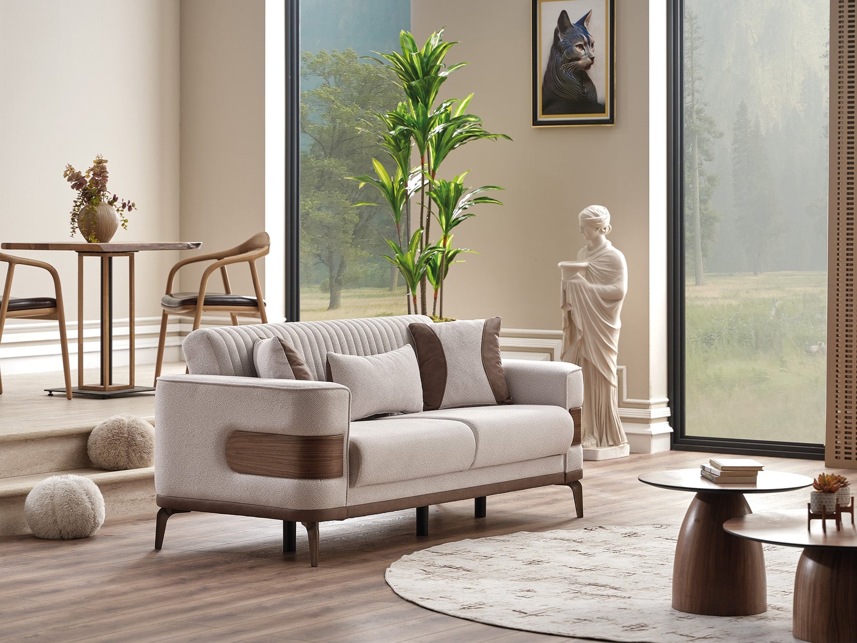 New Mood Cream 3-pieces (Sofa & Loveseat & Chair) Living Room Set