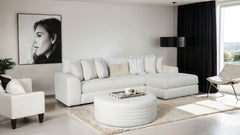 Newberg Ivory Ottoman - Ornate Home