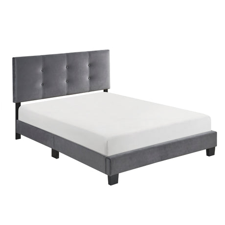 Newberry Dark Gray Full Platform Bed - Ornate Home