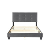 Newberry Dark Gray Full Platform Bed - Ornate Home