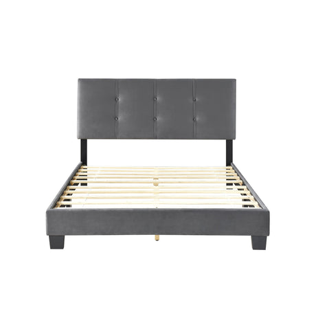 Newberry Dark Gray Full Platform Bed - Ornate Home