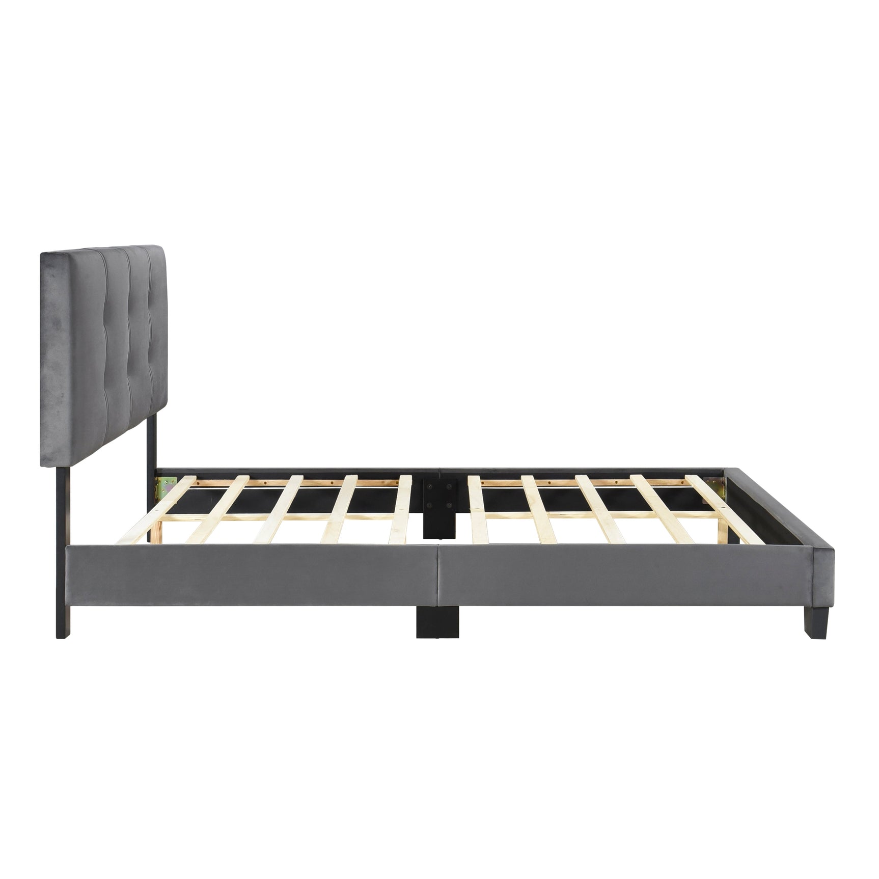 Newberry Dark Gray Full Platform Bed - Ornate Home
