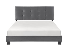 Newberry Dark Gray Queen Platform Bed - Ornate Home