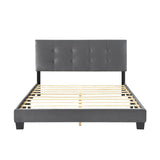 Newberry Dark Gray Queen Platform Bed - Ornate Home
