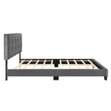 Newberry Dark Gray Queen Platform Bed - Ornate Home