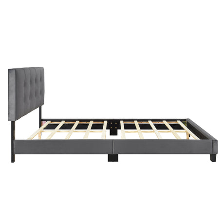 Newberry Dark Gray Queen Platform Bed - Ornate Home