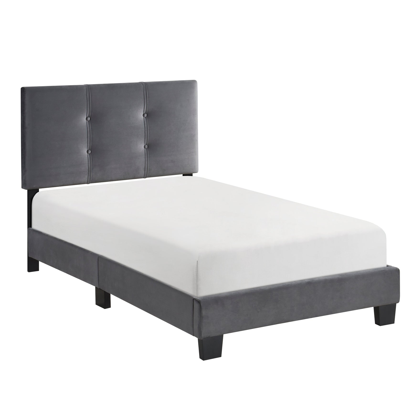 Newberry Dark Gray Twin Platform Bed - Ornate Home