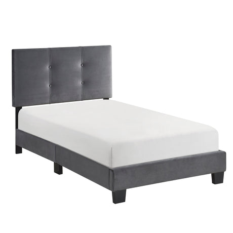 Newberry Dark Gray Twin Platform Bed - Ornate Home