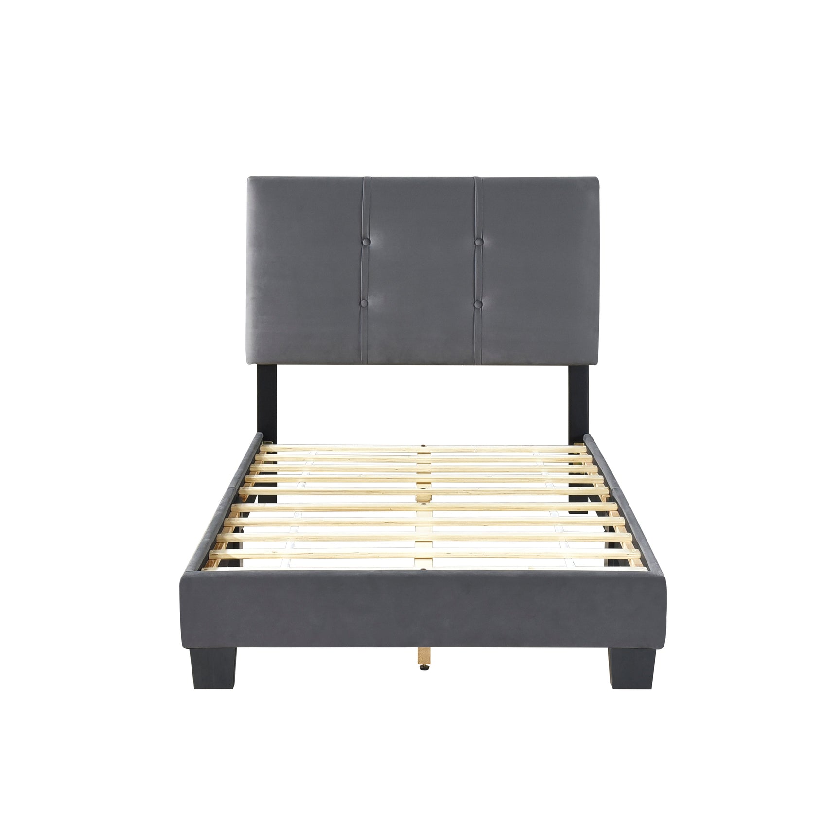 Newberry Dark Gray Twin Platform Bed - Ornate Home