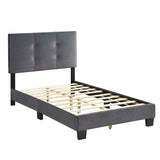Newberry Dark Gray Twin Platform Bed - Ornate Home