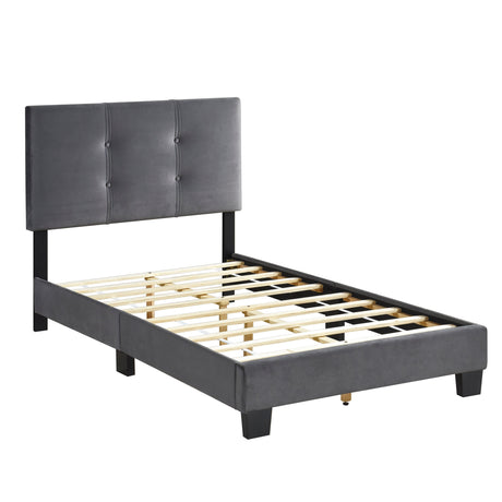 Newberry Dark Gray Twin Platform Bed - Ornate Home