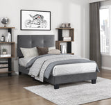 Newberry Dark Gray Twin Platform Bed - Ornate Home