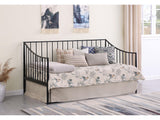 Newbury Matte Black Metal Twin Daybed Bed Frame - Ornate Home