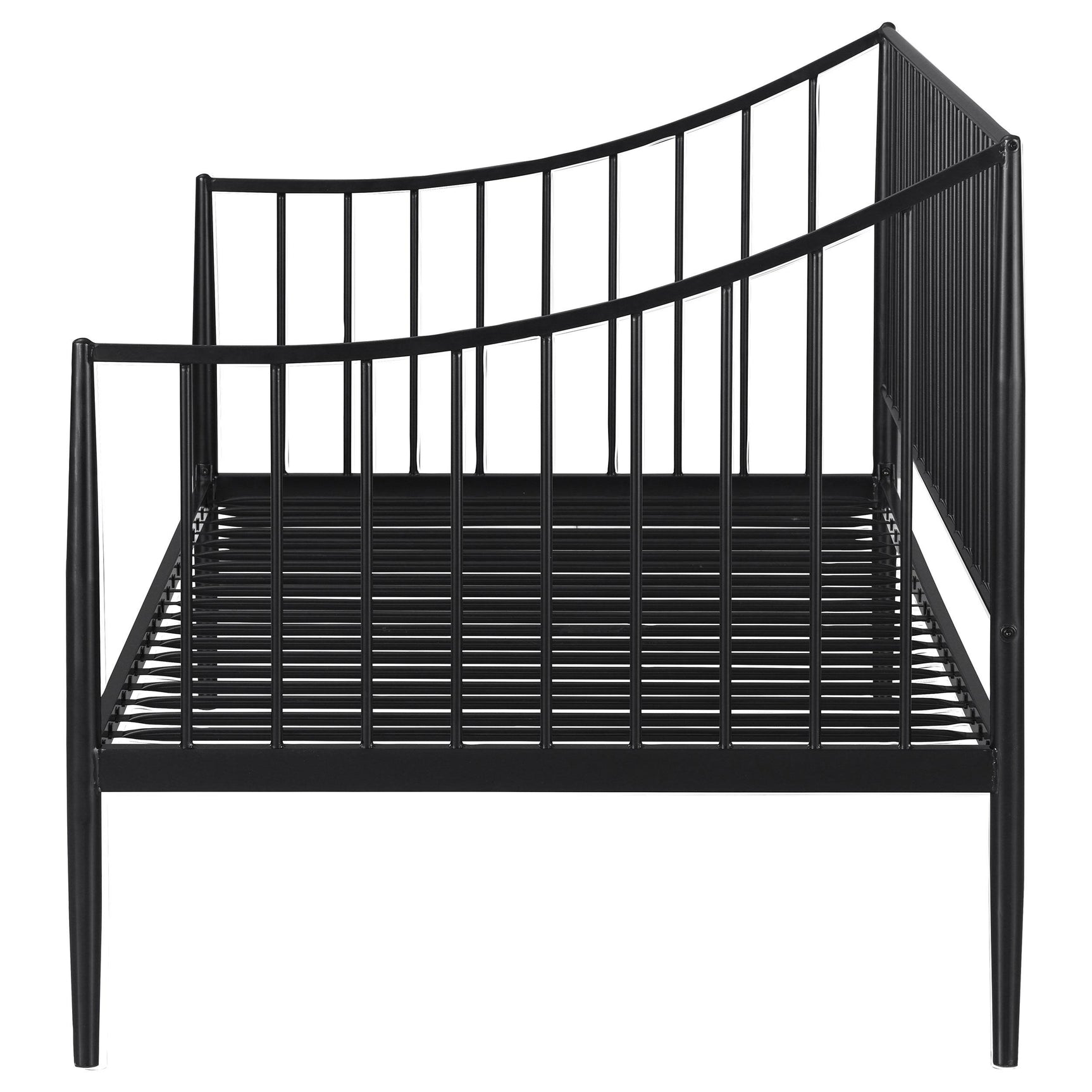 Newbury Matte Black Metal Twin Daybed Bed Frame - Ornate Home
