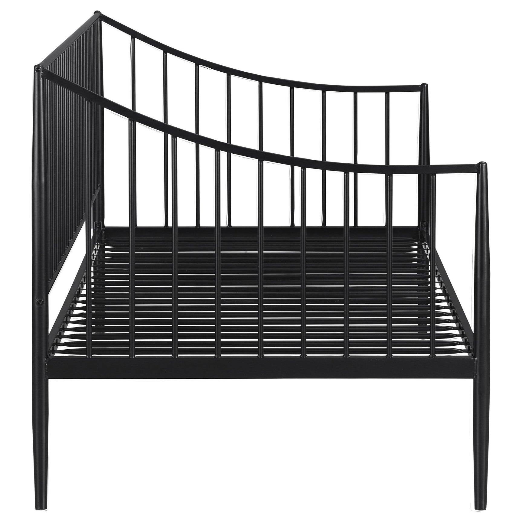 Newbury Matte Black Metal Twin Daybed Bed Frame - Ornate Home